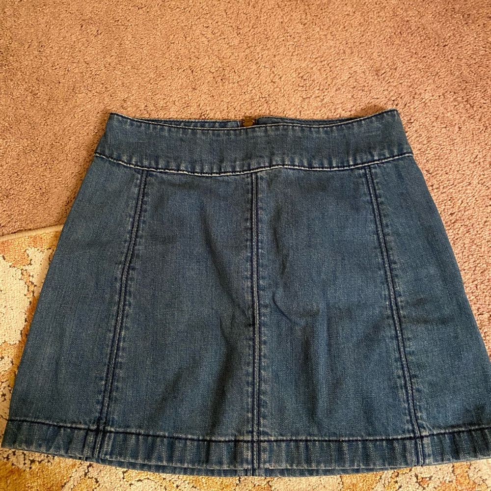 womens free people denim mini skirt